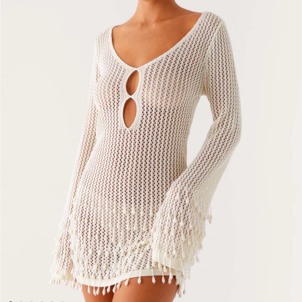NWT PEPPERMAYO Majestic beaded crochet dress